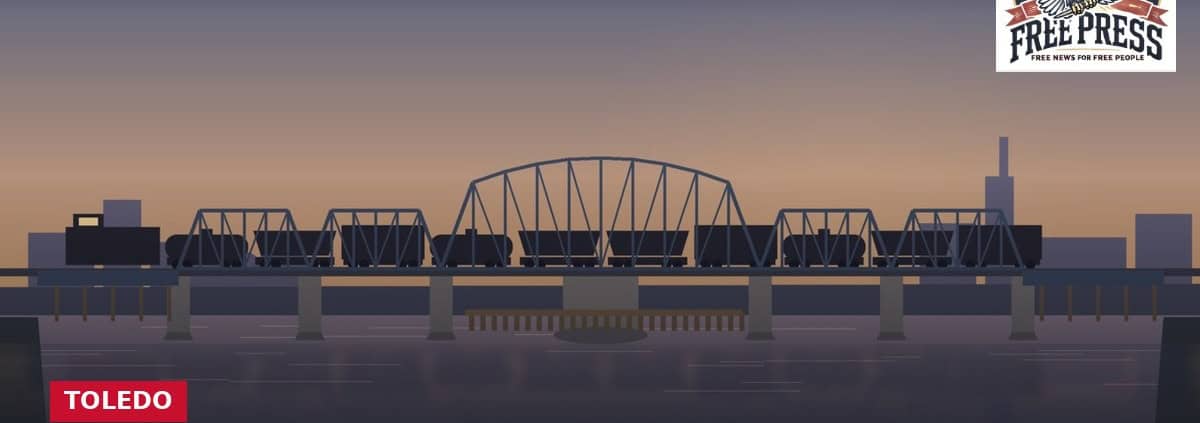 Fostoria News Toledo rail bridge funding for rehab project at sunset.